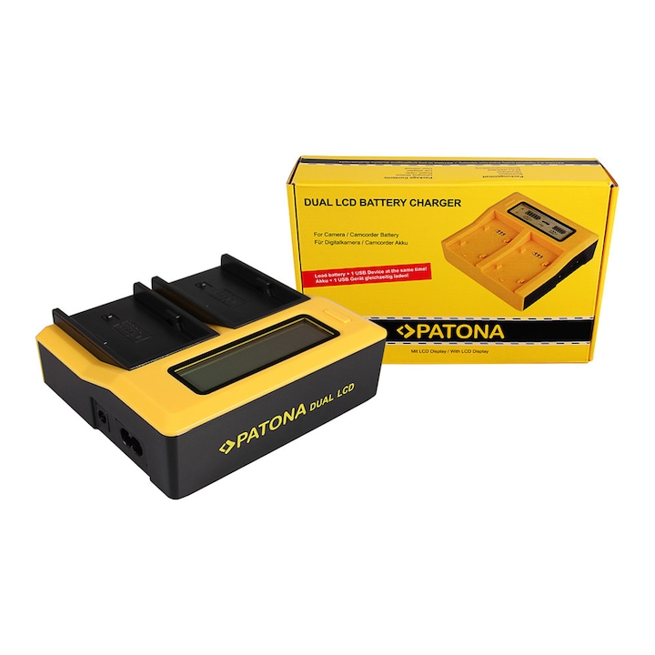Patona Dual LCD töltő Sony akkumulátorhoz BP-U30 BP-U60 BP-U90 BP-U95 BPU30 BPU60 BPU90 BPU95