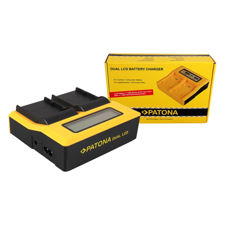 Incarcator Patona Dual LCD pentru acumulator Canon BP-A30 BP-A60 BP-A650