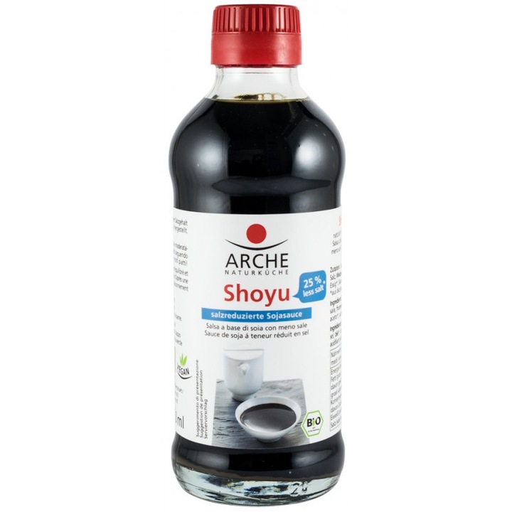 Bio Shoyu szójaszósz, 25%-kal kevesebb só 250 ml Arche