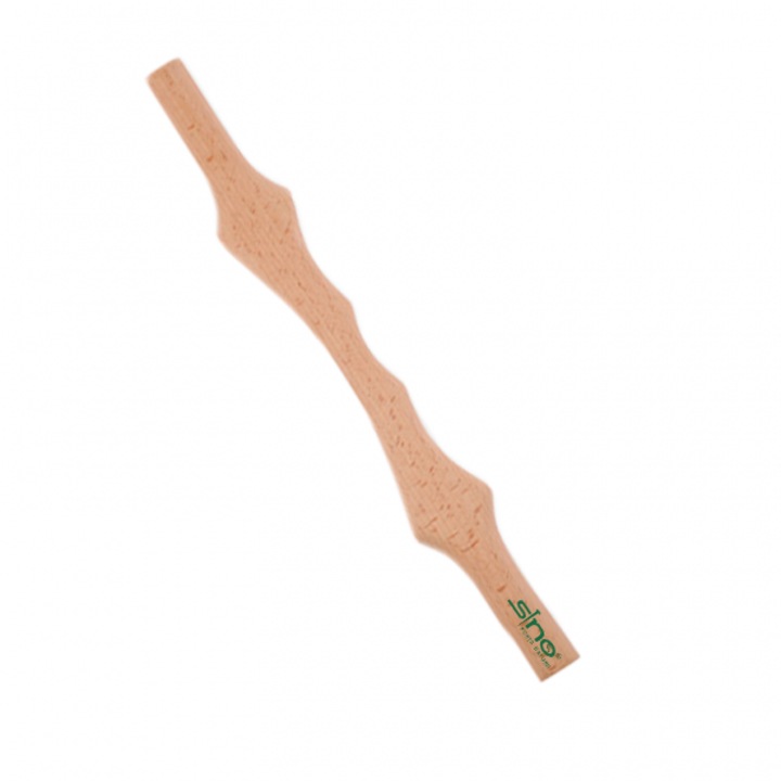 Dispozitiv pentru masaj si gua sha din lemn de fag, 45 cm