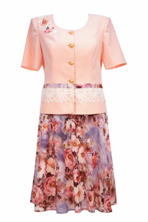 Compleu dama, model floral C3, Multicolor