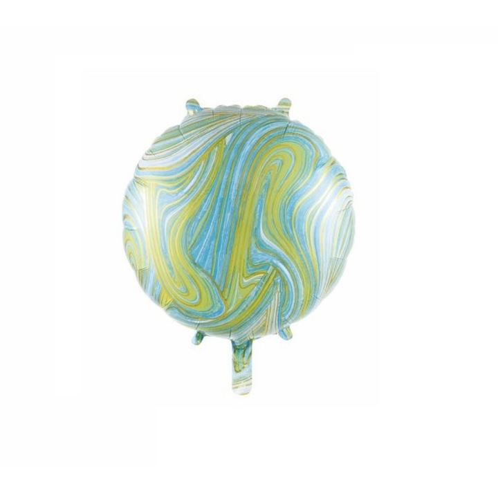 Alufóliából készült figura lufi, kerek, Satirized Türkiz, 45 cm