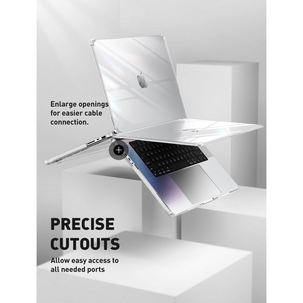 Husa Supcase Unicorn Beetle1 pentru Apple MacBook Pro 14 M1/M2/M3 2021-2023 Transparent