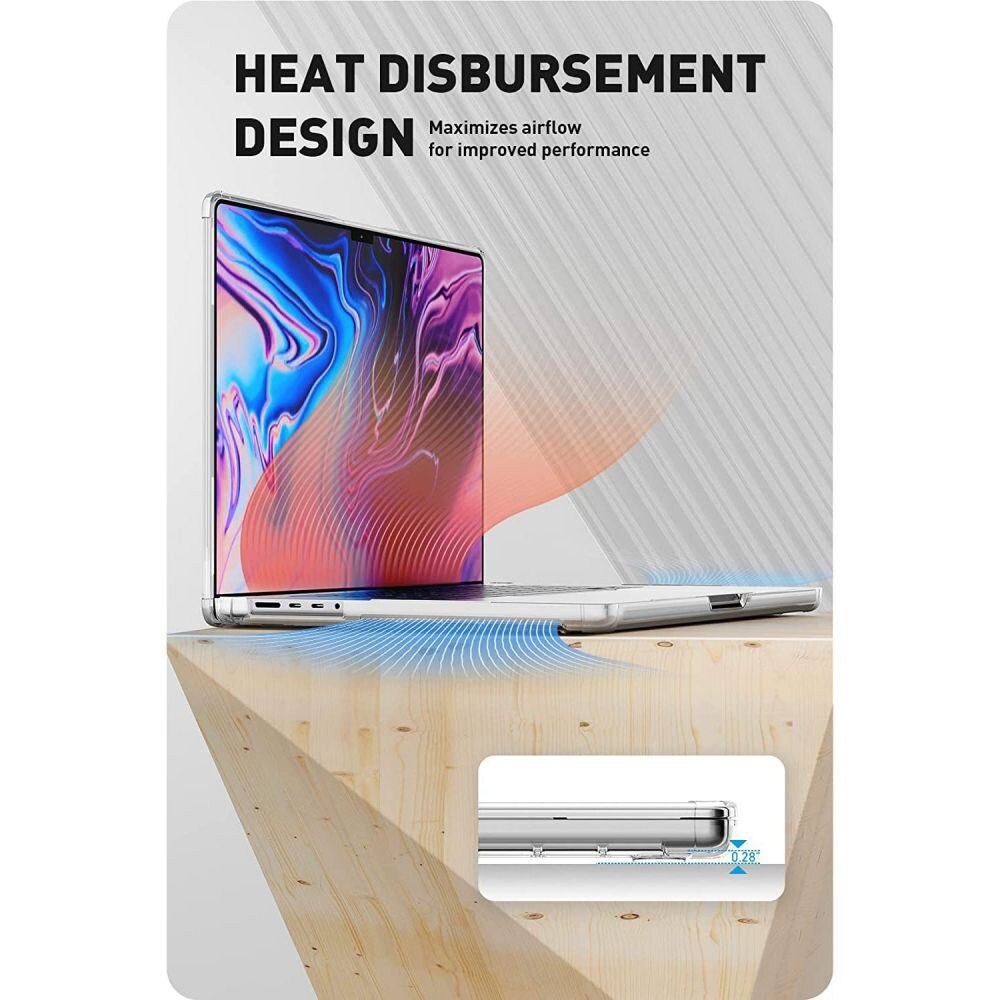 Husa Supcase Unicorn Beetle1 pentru Apple MacBook Pro 14 M1/M2/M3 2021-2023 Transparent