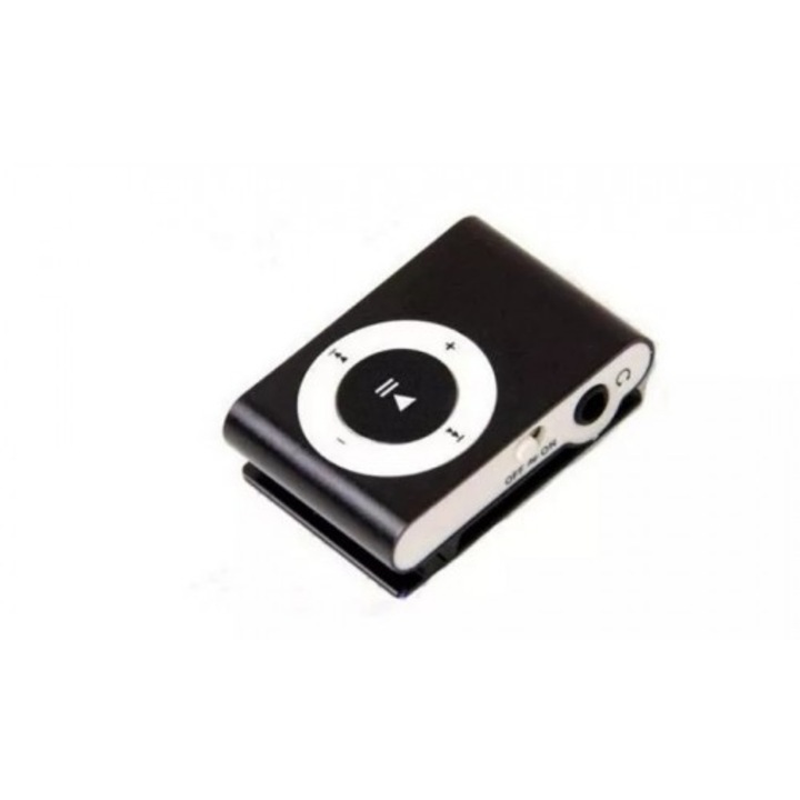 TRB hordozható, cseppálló, mini MP3 lejátszó, zenelejátszó, walkman fekete színben