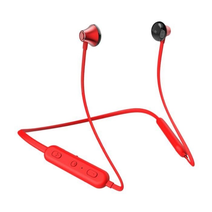 Casti Bluetooth Borofone Sport BE23, SinglePoint, Rosu