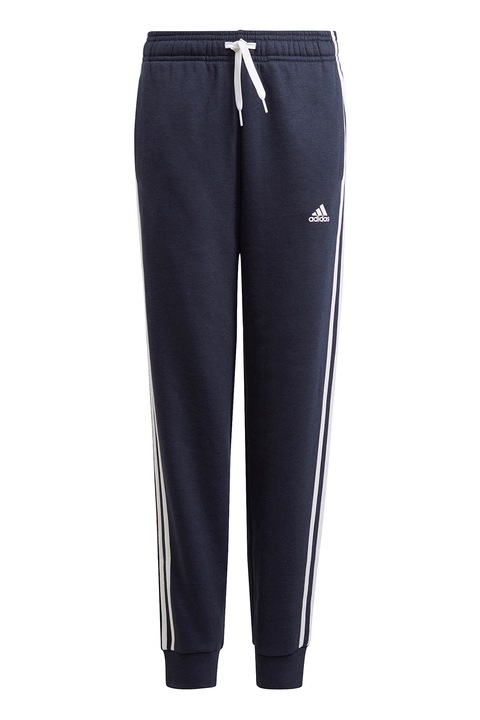 adidas Sportswear, Essentials 3-Stripes szűkülő szárú húzózsinóros szabadidőnadrág, Tengerészkék