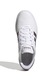 adidas Sportswear, Pantofi sport din piele ecologica cu detalii logo Court, Alb, Argintiu inchis, 5