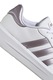 adidas Sportswear, Pantofi sport din piele ecologica cu detalii logo Court, Alb, Argintiu inchis, 5