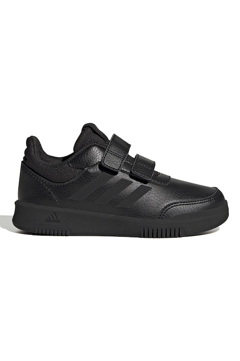 adidas Sportswear, Pantofi sport de piele ecologica cu insertii din material textil Tensaur 2.0, Negru stins