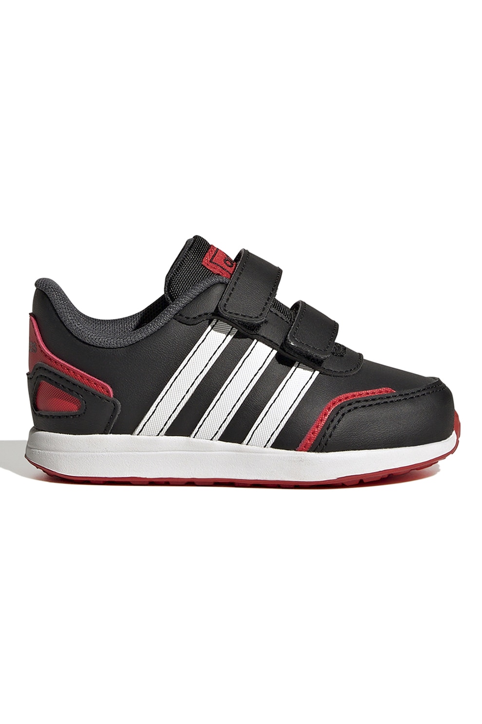 adidas Sportswear, Pantofi sport de piele ecologica cu velcro Switch 3, Rosu, Negru, Alb, 20 EU