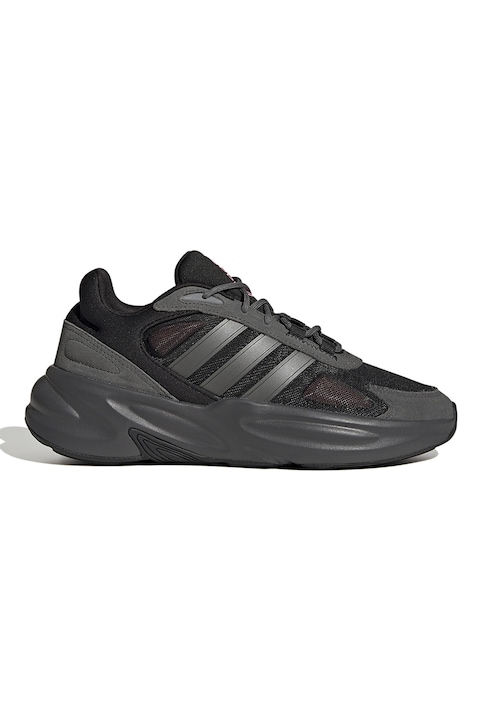 adidas Sportswear, Pantofi sport low-top cu detalii de piele intoarsa Ozelle, Negru