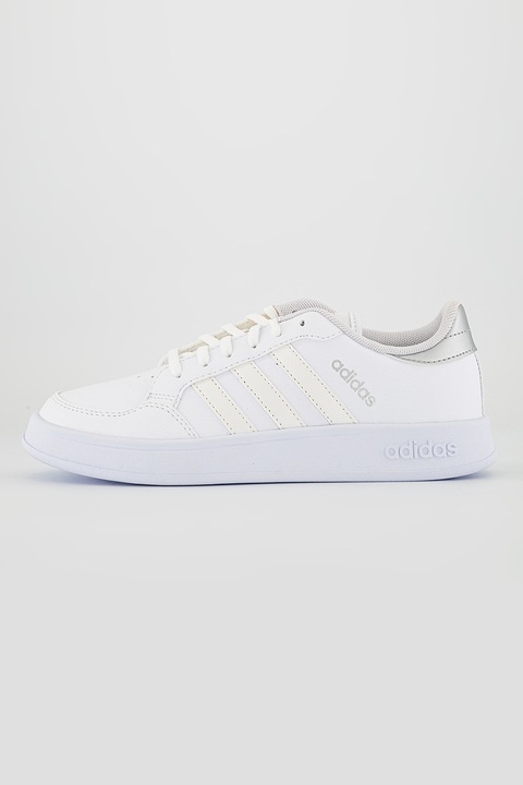 adidas Sportswear, Спортни обувки Breaknet от еко кожа с перфорации, Бял