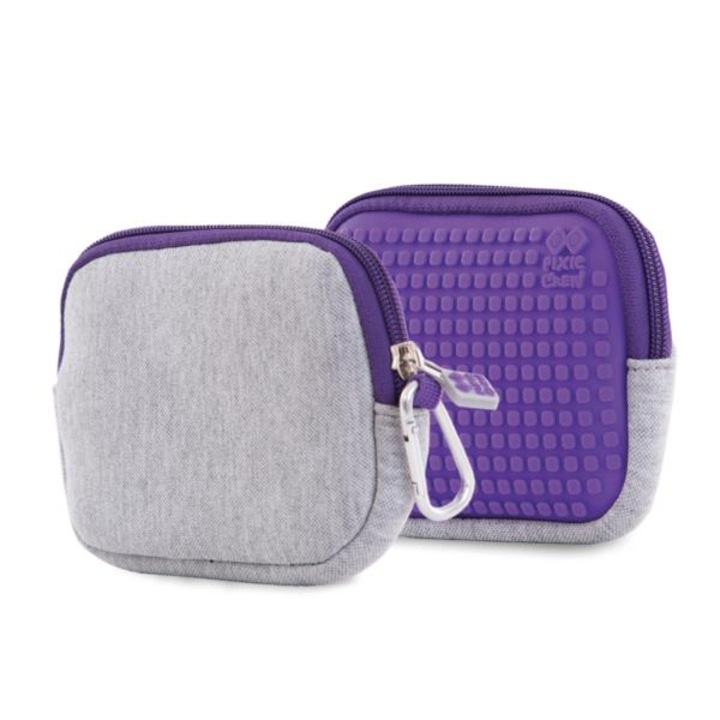 Моливник Pixie, Неопрен/Силикон, 15 x 11 x 2,3 cm, Сиво/Виолетово