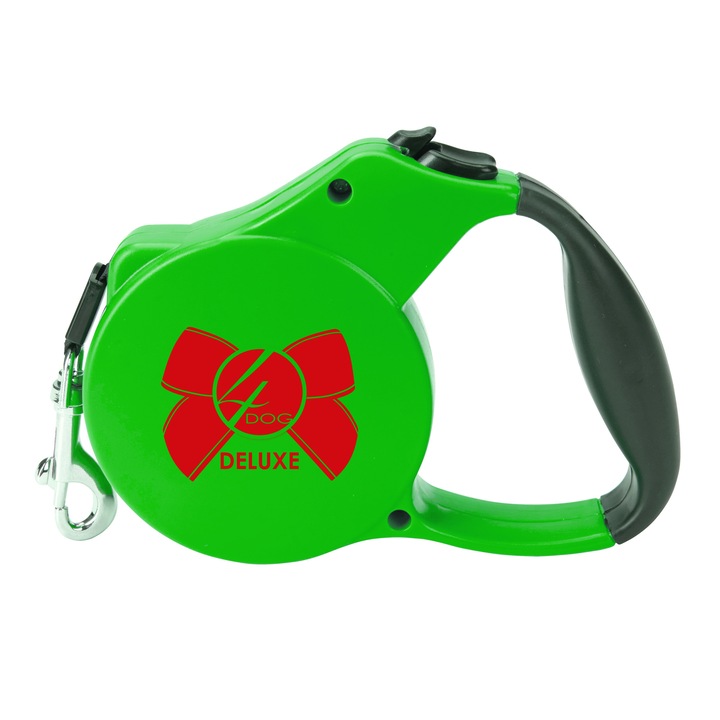 Lesa retractabila 4Dog, Talie mica, Verde, 3 m