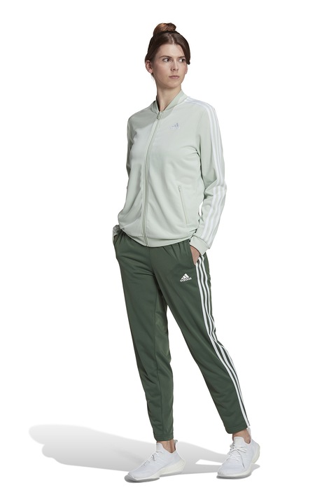 adidas Sportswear, Trening cu fermoar si buzunare laterale Essentials, Verde