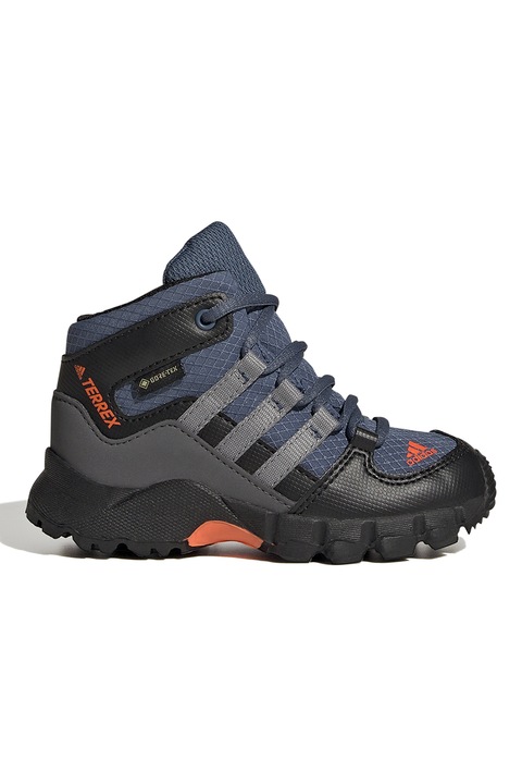 adidas Performance, Ghete mid-high impermeabile pentru drumetii Terrex Mid GTX, Gri/Albastru inchis