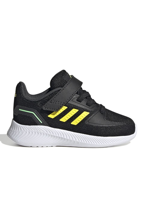 adidas Sportswear, Спортни обувки Runfalcon с велкро и лого, Жълт/Избеляло черно