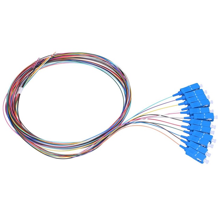 Set 12 Pigtail-Uri Colorate SC/UPC 1.5 m