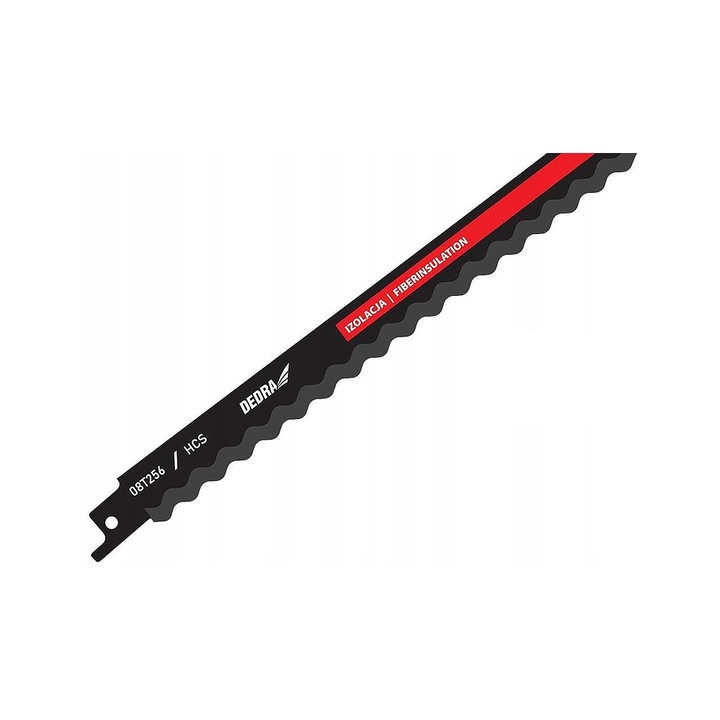 Panza, lama, fierastrau tip sabie, pentru izolatii termice, HCS, set 2 buc, 200 mm, Dedra