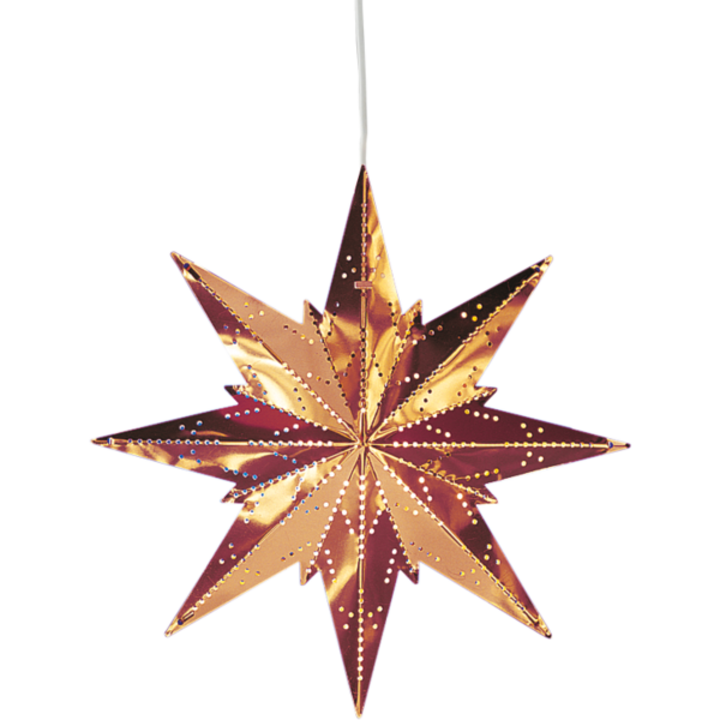 Stea decorativa suspendata cu LED, Star Trading, Mini, Metal, E14, 25 cm, Cupru