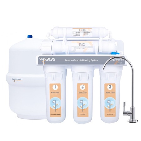 Filtru apa osmoza inversa in 5 nivele AQUAROO Standart PUR+, baterie premium, 50 GPD, 0.0001 microni,10000 litri