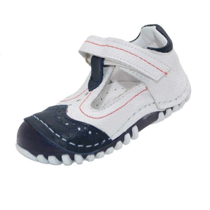 Ortopéd bőrcipő fiúknak Small Foot SMLFS-25, fehér 81437