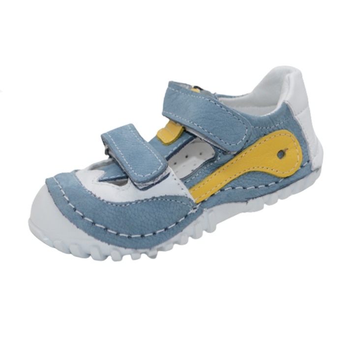Pantofi din piele pentru baieti Small Footdwqf, Albastru