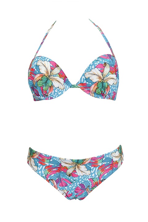 Costum de baie din doua piese, sutien cu push-up gradual si chilot clasic, Model de lux Palmieri, Intimamoda GL36, Turcoaz