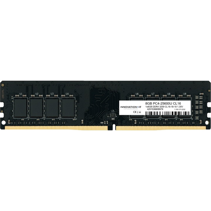Memorie RAM, Innovation IT, 8GB, 3200Mhz, DDR4, CL16-18-18 (Inno8G3200S)
