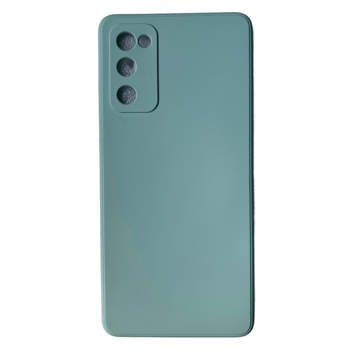 Szilikon tok kameravédelemmel, belül mikroszálas, kompatibilis a Samsung Galaxy S20 FE / S20 FE 5G készülékkel, cián
