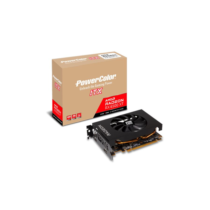 Powercolor Radeon RX6500XT ITX 4GB GDDR6 HDMI DP видео карта