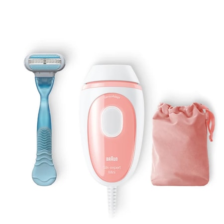 Pilator Epilator, Braun, Silk-expert, 300000 IPL, Roz/alb - eMAG.ro