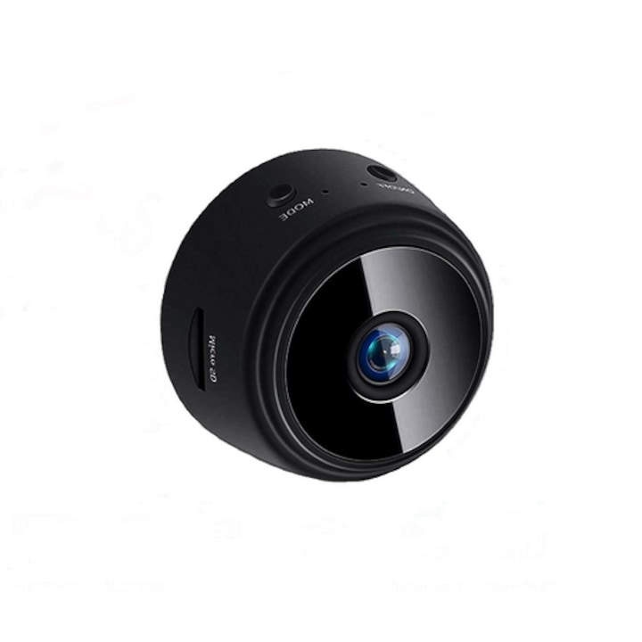WSN mini WiFi megfigyelő kamera, 1080p, Full HD, fekete dizájn