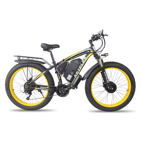 Електрически планински велосипед KETELES, 2000W, 26", 23 Ah, 60 км/ч, Жълт