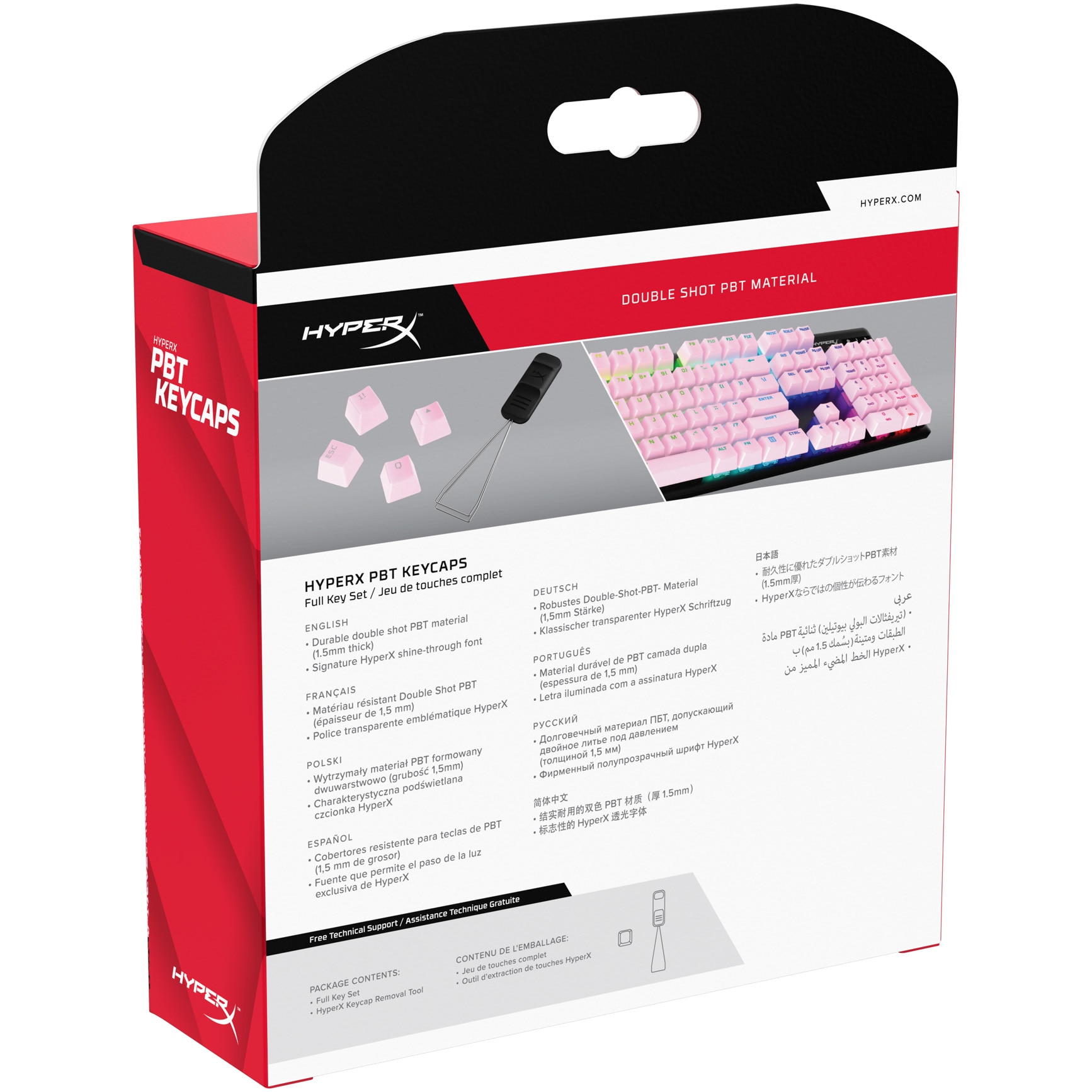 Kit taste gaming HyperX PBT Keycaps, set complet 104 taste, material