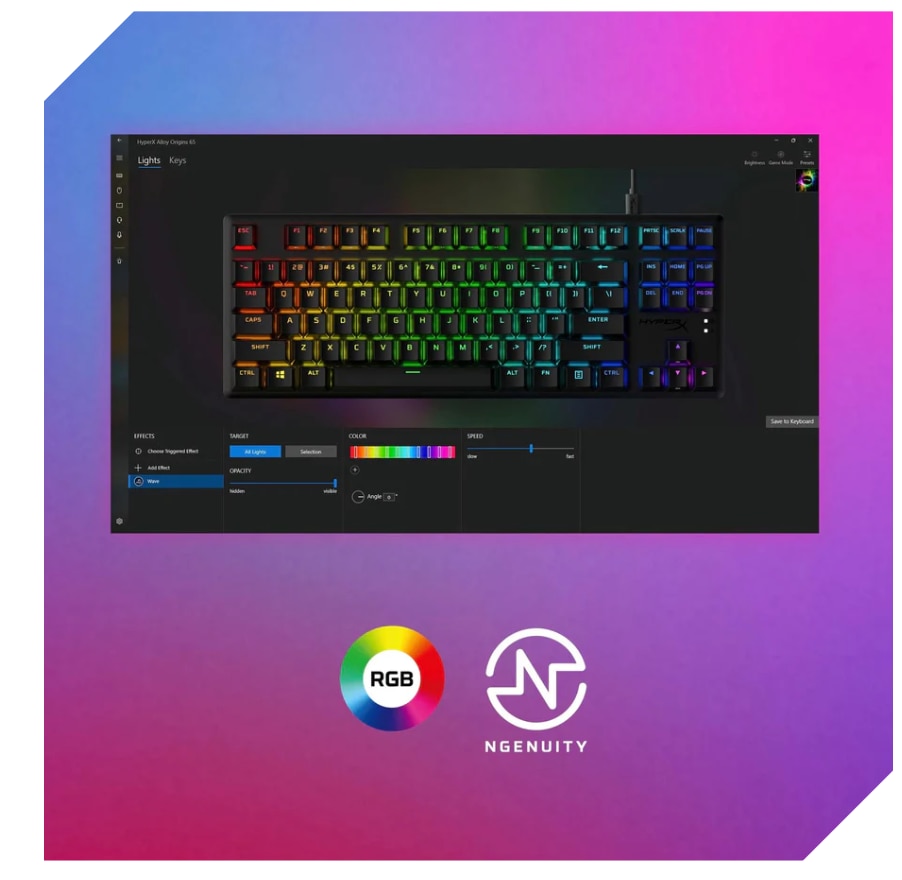 Tastatura gaming mecanica HyperX Alloy Origins Core PBT RGB TKL