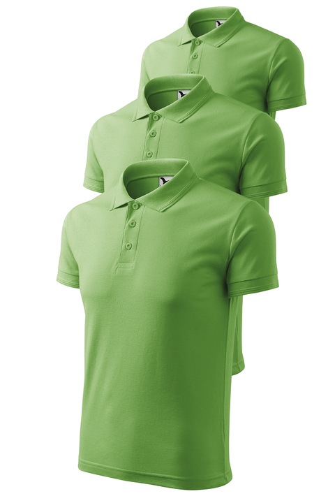 Set 3 tricouri polo de barbati, Malfini, Man Classy, setul 2, Verde iarba