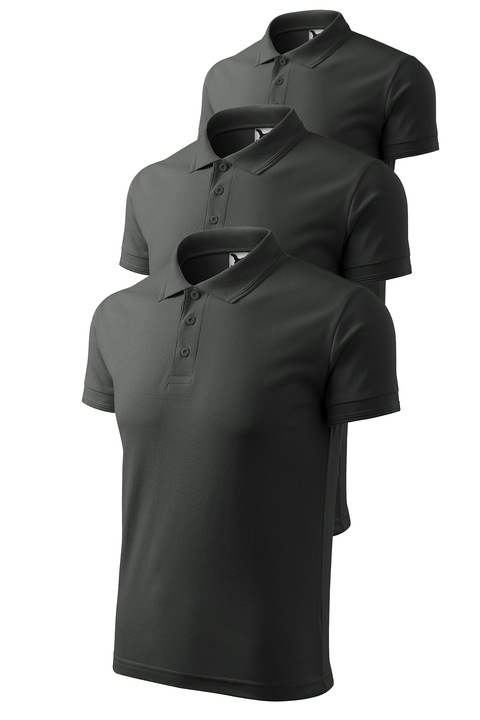 Set 3 tricouri polo de barbati, Malfini, Man Classy, setul 2, Gri