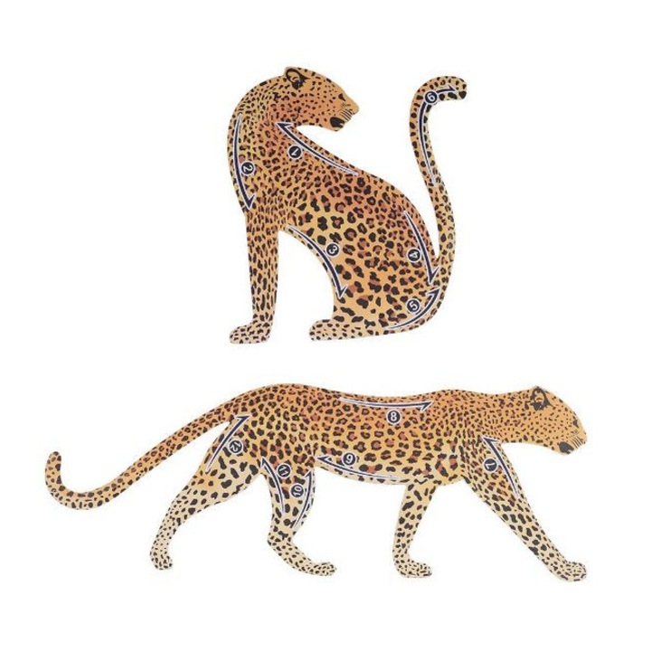 Комплект Шаблон за грим, Makeup, Leopard Line, 2 ПАРЧЕТА