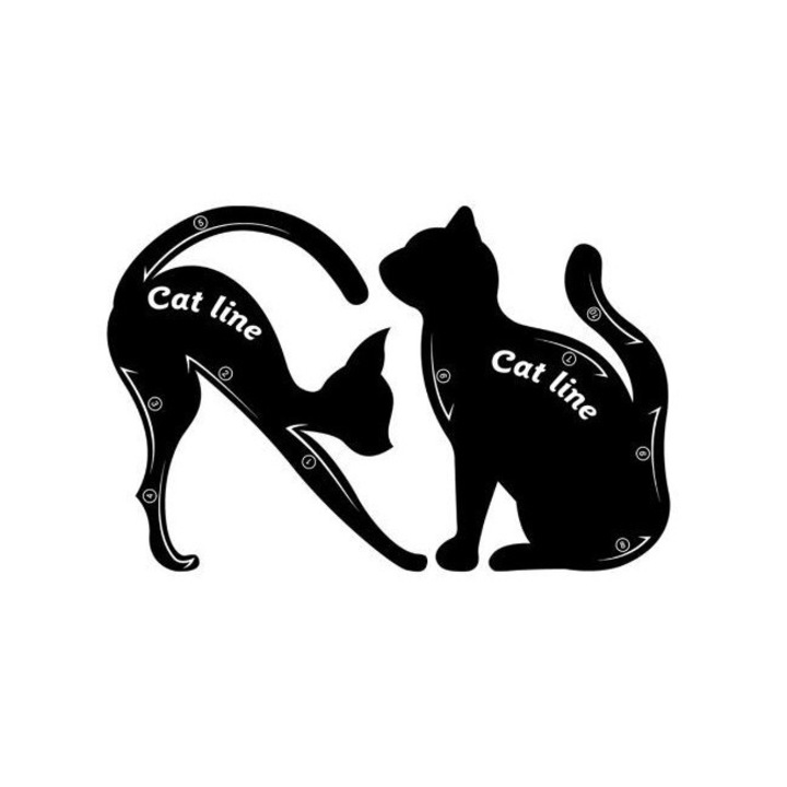 Комплект шаблони за вежди, Makeup, Cat Line, 2 бр