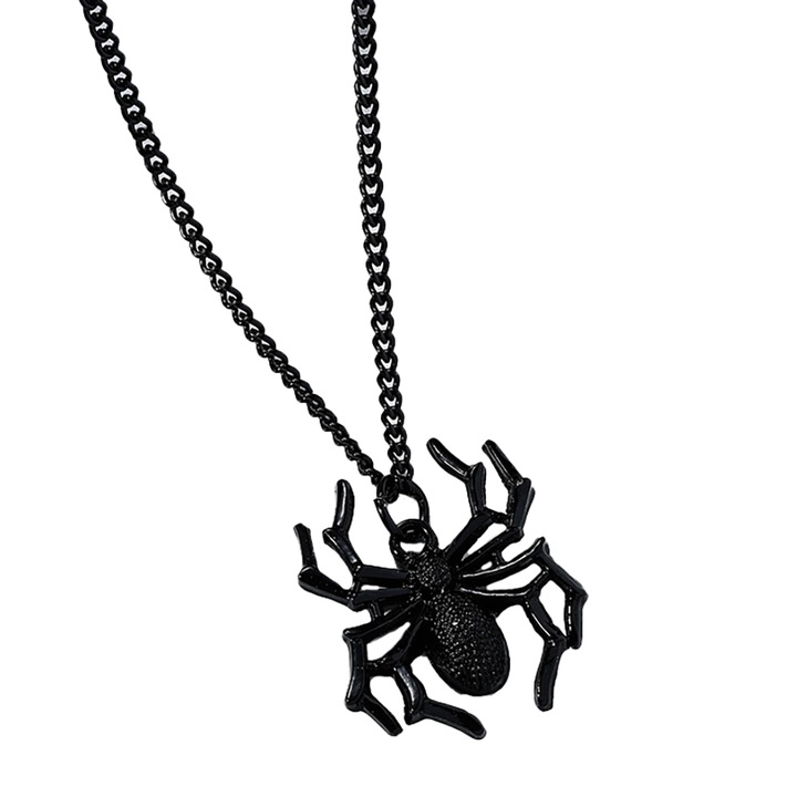 Nyaklánc 3946N rozsdamentes acél, Sic Moda, Fekete, hossza 55 cm, Spider