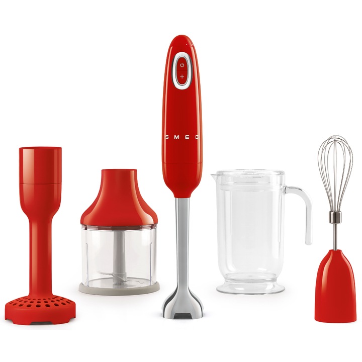 Пасатор Smeg HBF22RDEU, 700 W, Функция Turbo, Червен