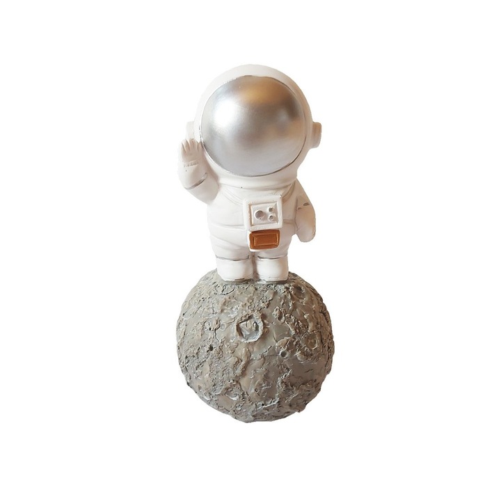 Statueta decorativa, Astronaut pe asteroid, 12 cm, DY202-6B