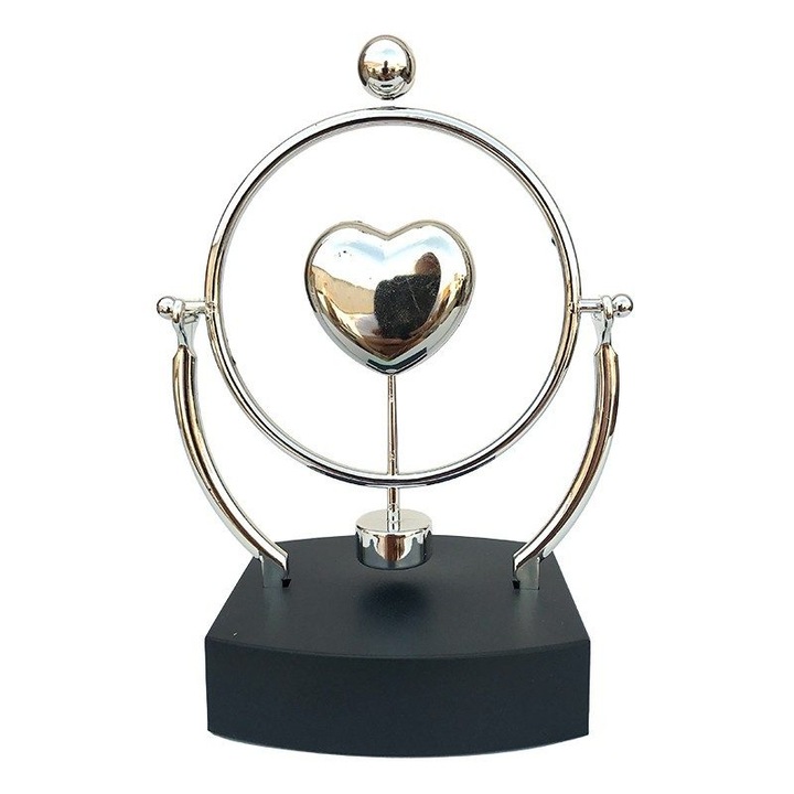 Люлка, Сърце с непрекъснат перпетуум мобиле, 18 см, 348H-1