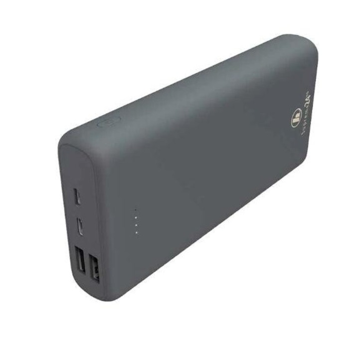 Baterie externa, HAMA, Supreme 24HD, 24000 mAh, LiPolym, 1 x USB-C, 2 x USB-A, Gri