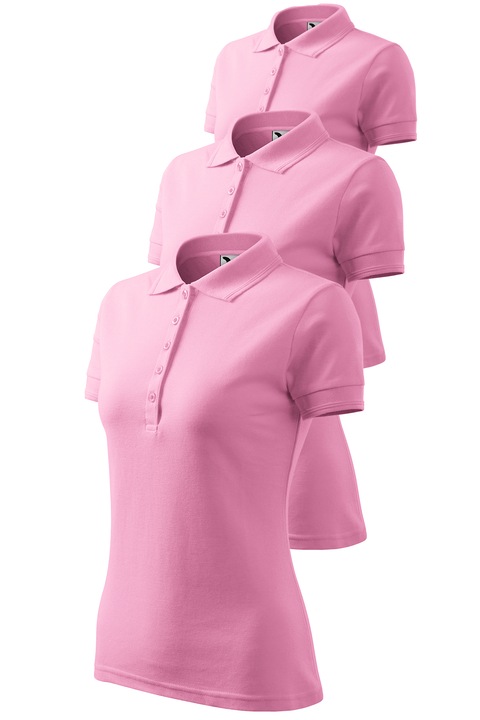 Set 3 tricouri polo de dama, Malfini, Classy, Roz, M
