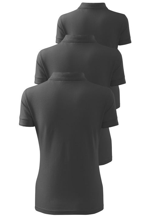 Set 3 tricouri polo pentru dama, Malfini, Classy, mix 1, Gri antracit