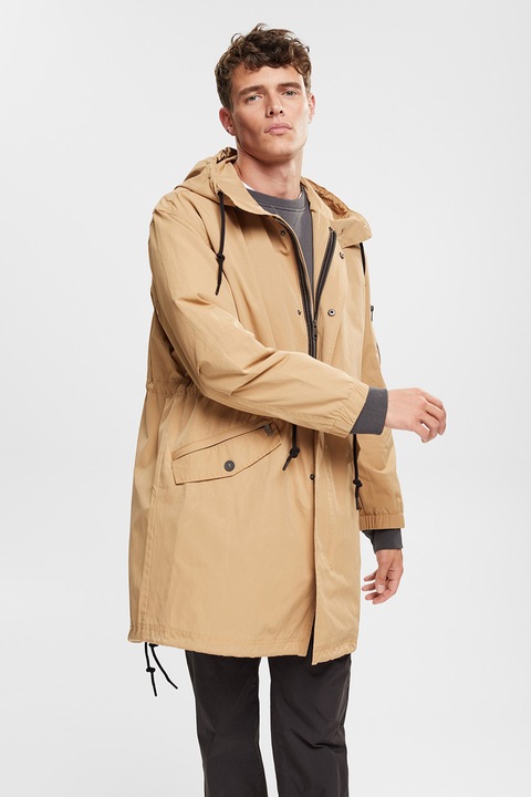 Esprit, Яке с качулка и връзка, Камел, 2XL