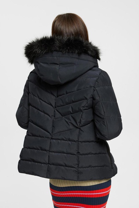 EDC by Esprit, Зимно яке с качулка и еко пух, Черен, M